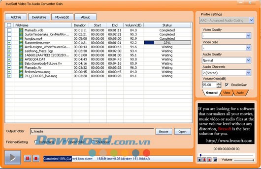 bvcsoft Video to Audio Converter