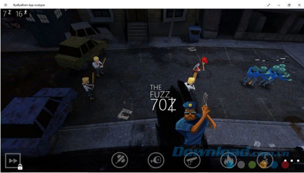 Nhân vật The Fuzz là người duy nhất sử dụng súng