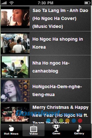 Ca sĩ Hồ Ngọc Hà music và photo for iOS