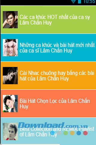 Ca sĩ Lâm Chấn Huy hình và nhạc for iOS