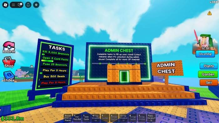 Cách mở Admin Chest trong Plants vs Brainrots