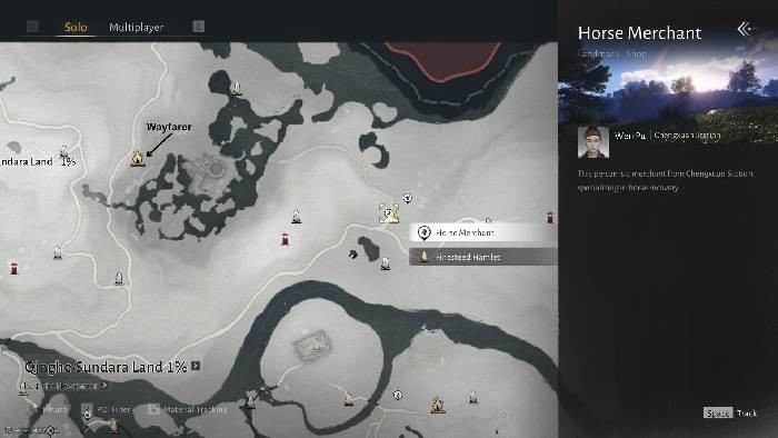 Vị trí của thương nhân bán ngựa