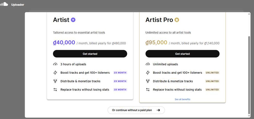 Đăng ký tài khoản SoundCloud