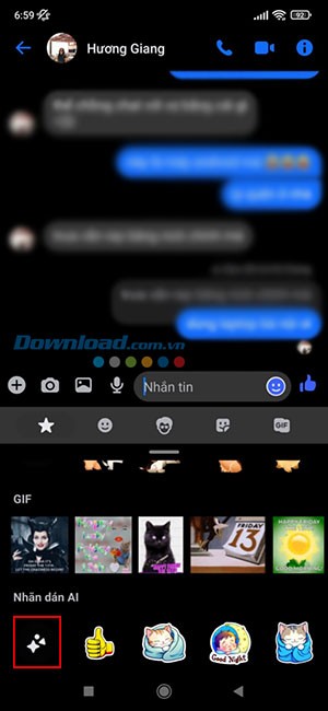 tao sticker Messenger bang Meta AI 3*523265
