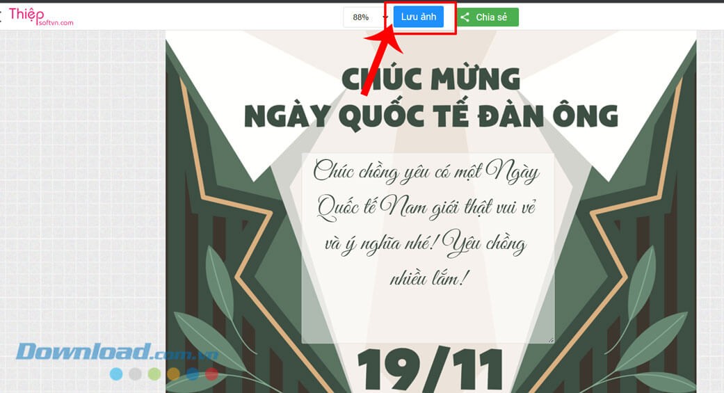 Nhấp chuột vào nút Lưu ảnh