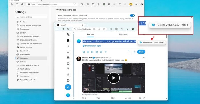 Cách tắt Rewrite của Copilot trên Microsoft Edge | Hướng dẫn chi tiết