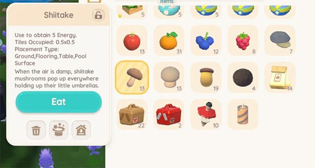 Tất cả nấm trong Heartopia