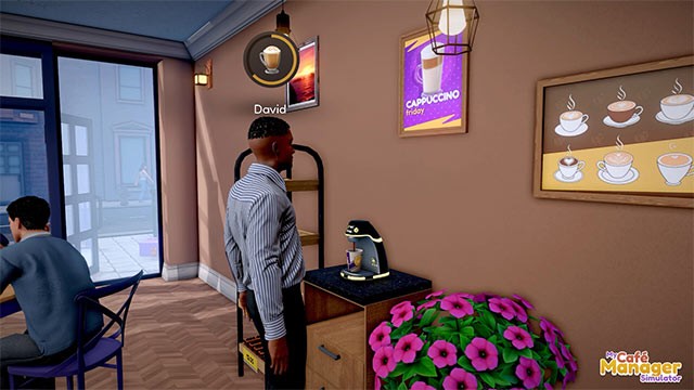 Thiết kế và điều hành quán cà phê của riêng mình trong game My Café Manager Simulator