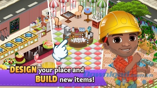 Cafeland - World Kitchen cho iOS thiết kế nhiều cảnh quan thú vị cho cửa hàng