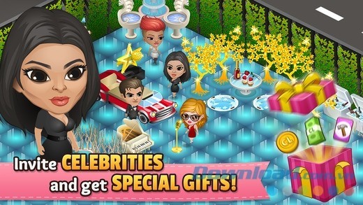 Mời người nổi tiếng tới quán ăn của bạn trong Cafeland - World Kitchen cho iOS