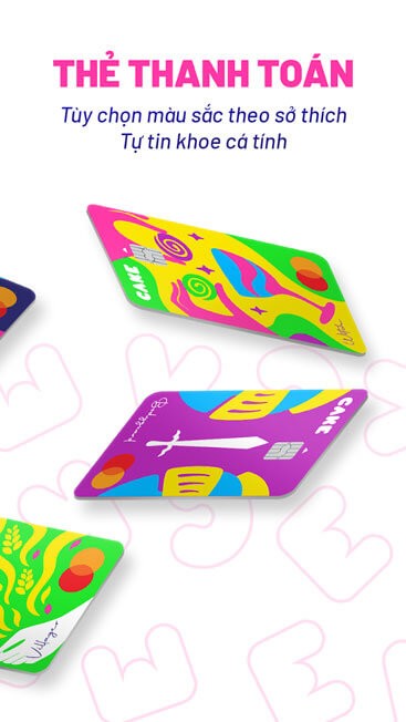 Thẻ thanh toán đầy màu sắc