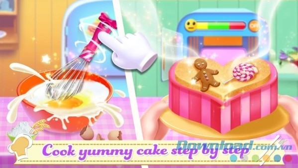 Trải nghiệm làm bánh thú vị cùng Cake Shop cho Android