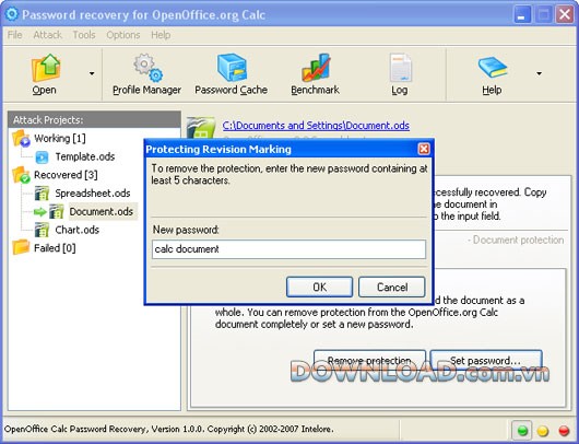 Calc Password Recovery