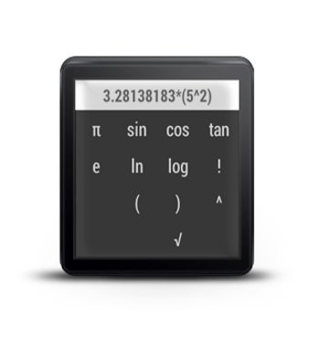 Calculator cho Android Wear hỗ trợ cả các phép toán phức tạp