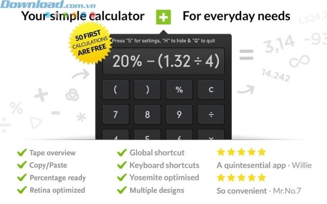 phần mềm máy tính cho Mac