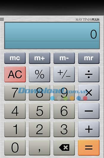 Giao diện ứng dụng Calculator Plus Free