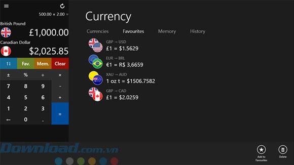 Công cụ chuyển đổi tiền tệ của Calculator²