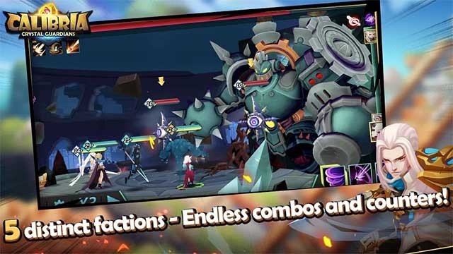 Chiến thắng phụ thuộc vào chiến thuật thông minh trong Calibria: Crystal Guardians for Android
