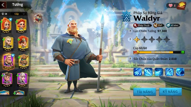 Chiêu mộ, nâng cấp các vị tướng hùng mạnh lãnh đạo quân đội