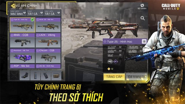 Tùy chỉnh trang bị theo sở thích