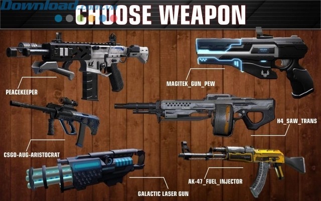 Kho vũ khí đa dạng với nhiều loại súng hiện đại