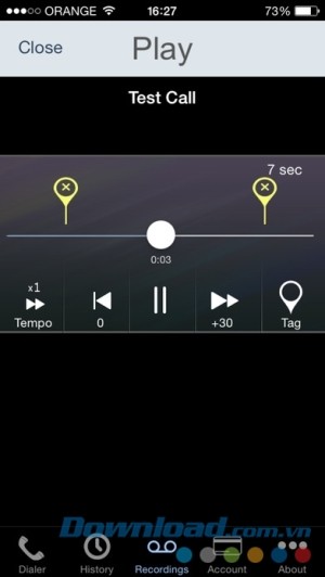 Call Recorder - IntCall cho iOS miễn phí gọi test
