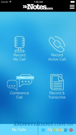 Ghi âm Call Recording by NoNotes cho iOS