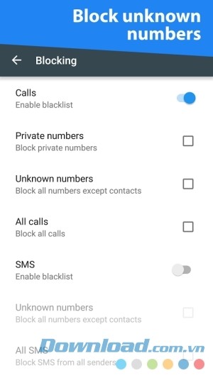 Hướng dẫn thiết lập chặn số trên Calls Blacklist Pro cho Android