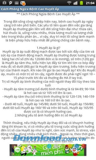 Cẩm nang vàng cho sức khỏe for Android