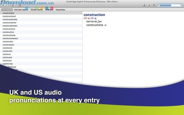gợi ý các từ tương tự trong trường hợp gõ tìm từ sai chính tả
