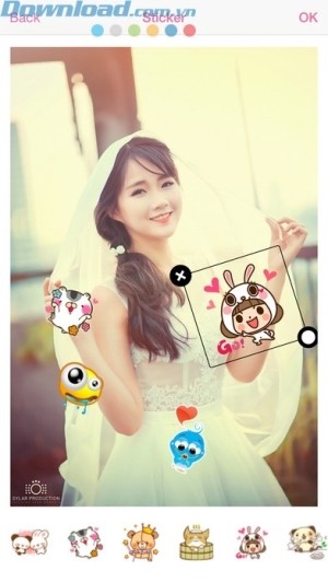 Thêm nhãn dán và biểu tượng cảm xúc dễ thương