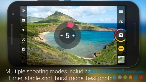 Camera ZOOM FX Premium cho Android hỗ trợ nhiều chế độ chụp