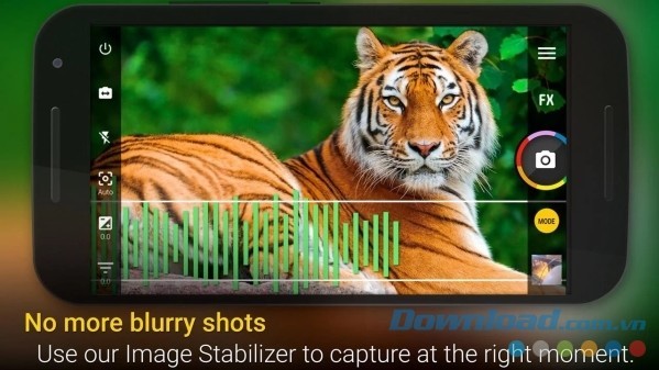 Camera ZOOM FX Premium cho Android có tính năng ổn định ảnh giúp bức hình chụp không bị mờ