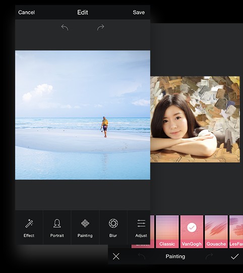 Camera360 cho Android có bộ công cụ chỉnh sửa đa dạng