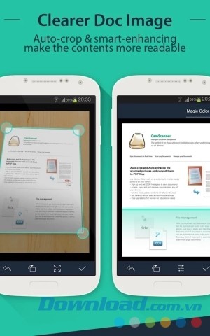 CamScanner License cho Android tăng cường chất lượng hình ảnh