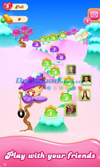 Thử thách bạn bè chinh phục Candy Crush Jelly Saga cho Android