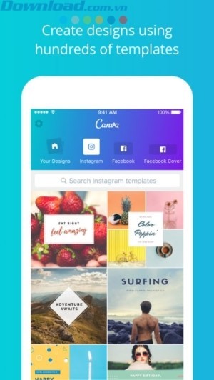 Tạo bản thiết kế với hàng trăm template