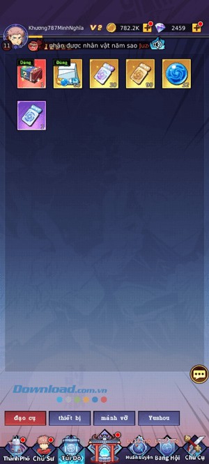 Hệ thống trang bị trong game