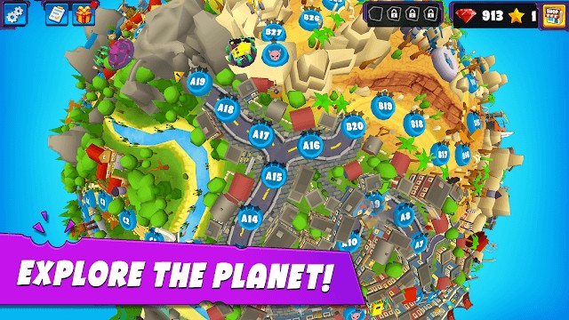 Khám phá hành tinh 3D tuyệt đẹp trong game Car Eats Car 3D - Race Survive