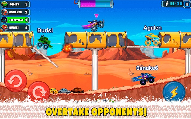 Car Eats Car Multiplayer Race cho bạn tham gia vào các cuộc đua tử thần điên rồ