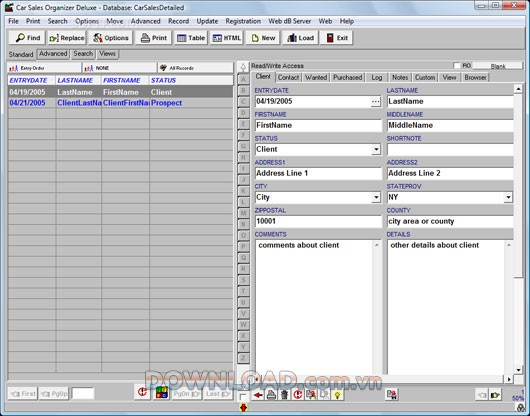 Car Sales Organizer Deluxe