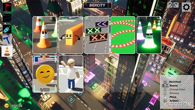 Thiết kế thành phố, bản đồ và đường đua tùy chỉnh trong Car Box