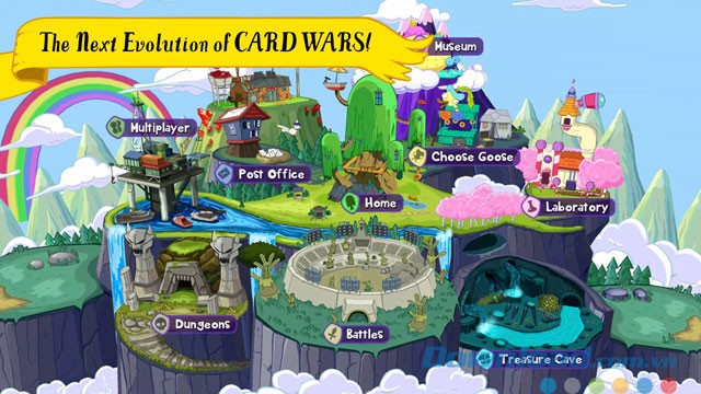 Giao diện chơi game Card Wars Kingdom trên Android