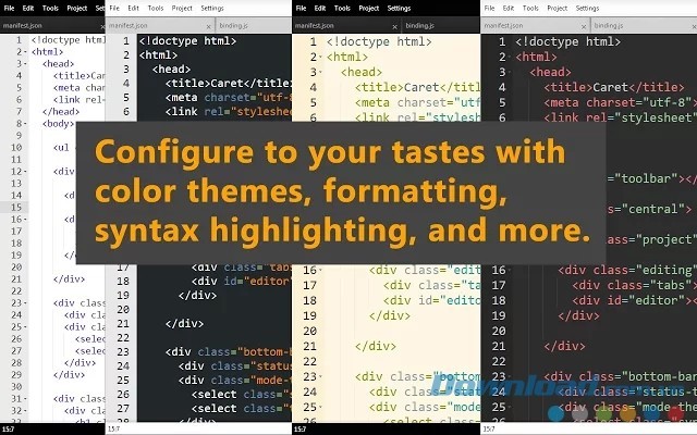 Tùy chỉnh tiện ích mở rộng Caret theo ý muốn
