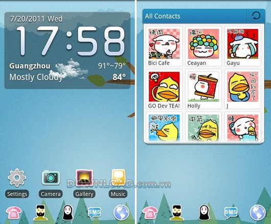 Cartoon Theme GO Launcher EX for Android