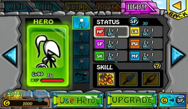 Anh hùng trong game Cartoon Wars 2