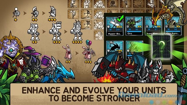 Nâng cấp nhân vật và công trình