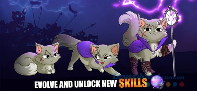 Tiến hóa và mở khóa nhiều kỹ năng mới
