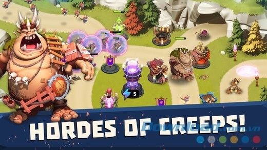 Castle Creeps TD cho iOS thiết kế nhân vật hoạt hình đẹp mắt