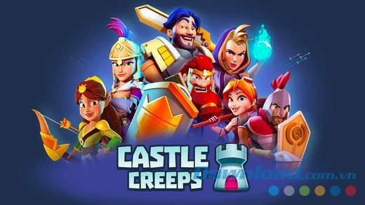 Giao diện chính của game Castle Creeps TD trên iOS